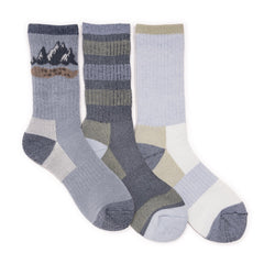 Men's 3 Pair Pack Crew Heat Retainer Hiking Socks