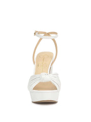 Immie Platform Sandal in White