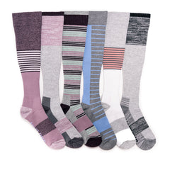 Women's 6 Pack Cotton Compression Socks