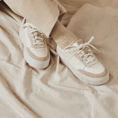 Women's Laurel Court Suede Accent Lace-Up Sneaker