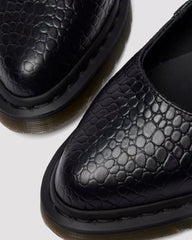 ELPHIE MJ Croc Emboss Leather Shoes