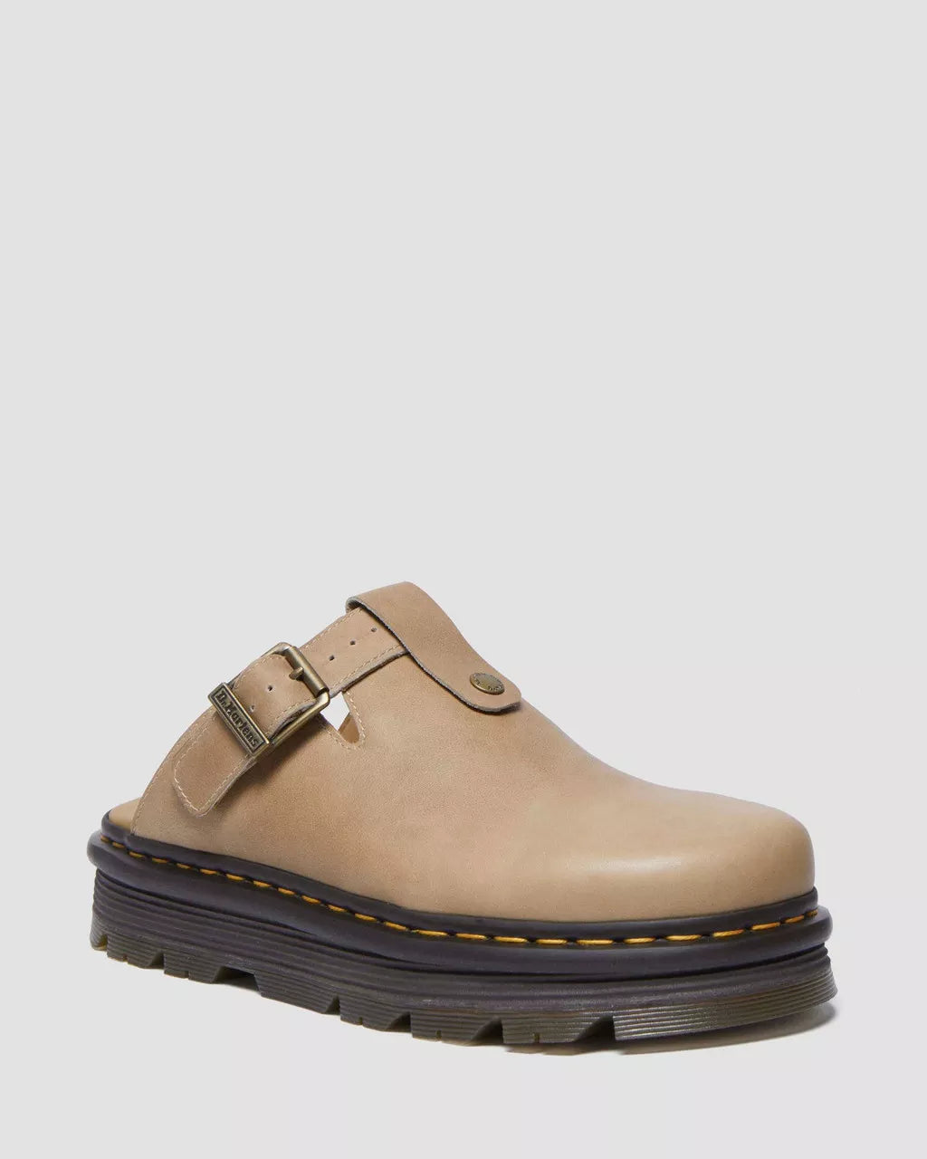 Zebzag Leather Slingback Platform Mules