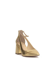 Sylan Chain Ankle Strap Pump in Gold