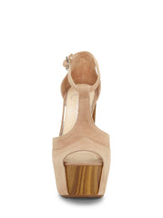 Dany T-Strap Platform Sandal in Sand