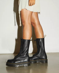 1B99 Pisa Leather Mid Calf Lace Up Boots