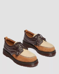 Lowell mixed material moc toe shoes