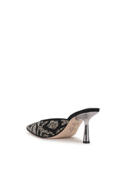 Xia Pointed-Toe Mule in Embellished Black