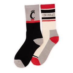 Cincinnati Bearcats GameDay Unisex Crew Socks 2 Pack