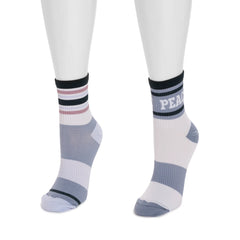 Women's Studio Socks - Quarter Crew Nylon Compression 2 Pack