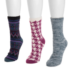 Women's 3 Pair Pack Fuzzy Socks