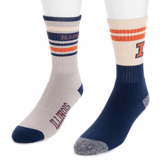 Illinois Fighting Illini GameDay Unisex Crew Socks 2 Pack