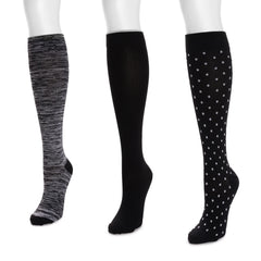Women's 3 Pair Pack Nylon Compression Socks