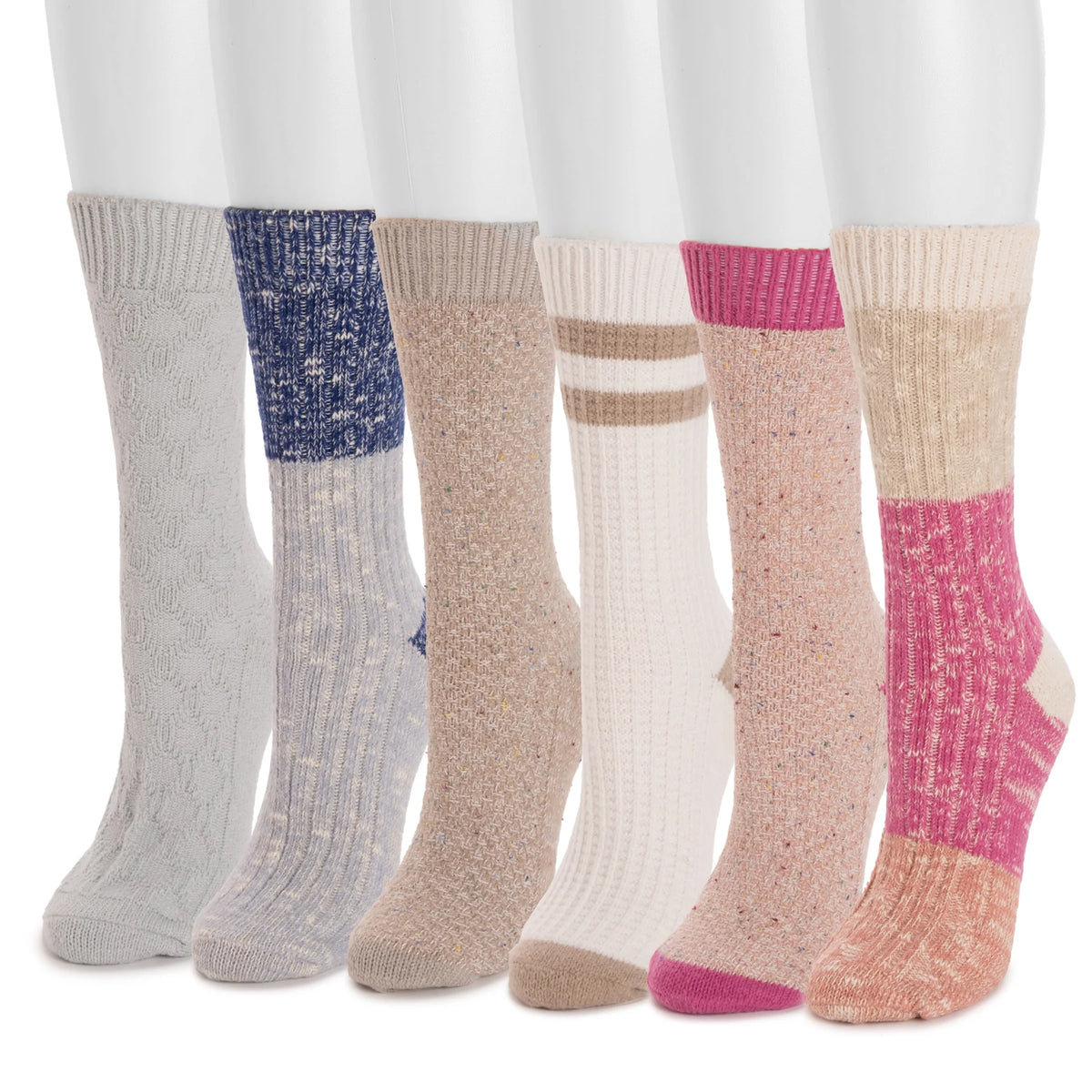 Women's 6 Pair Pack Microfiber Boot Socks