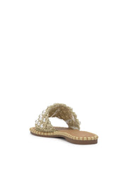 Brennara Flat Sandal in Soft Gold