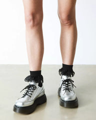 Buzz 5-Eye Metallic Leather Shoes