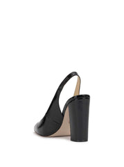 Noula Slingback Pointed Toe Pump in Black Patent