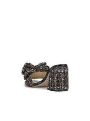Romilda Bow Sandal in Tweed Sparkle