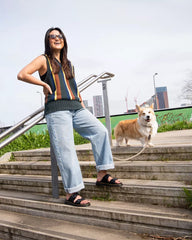 Josef Analine Leather Buckle Slide Sandals