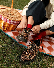 LOWELL Leopard Print Moc Toe Shoes