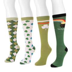 Women's 4 Pack Knee High Novelty Socks