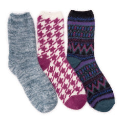 Women's 3 Pair Pack Fuzzy Socks