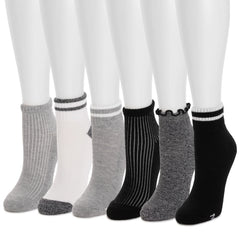 Women's 6 Pack Dream Step by Muk Luks Mini Crew Socks