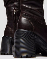 Kasey Kinsley Leather Knee High Heeled Boots