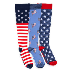 Unisex 3 Pack Nylon Compression Knee-High Socks