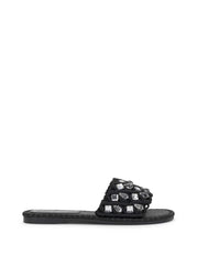 Brennara Flat Sandal in Black