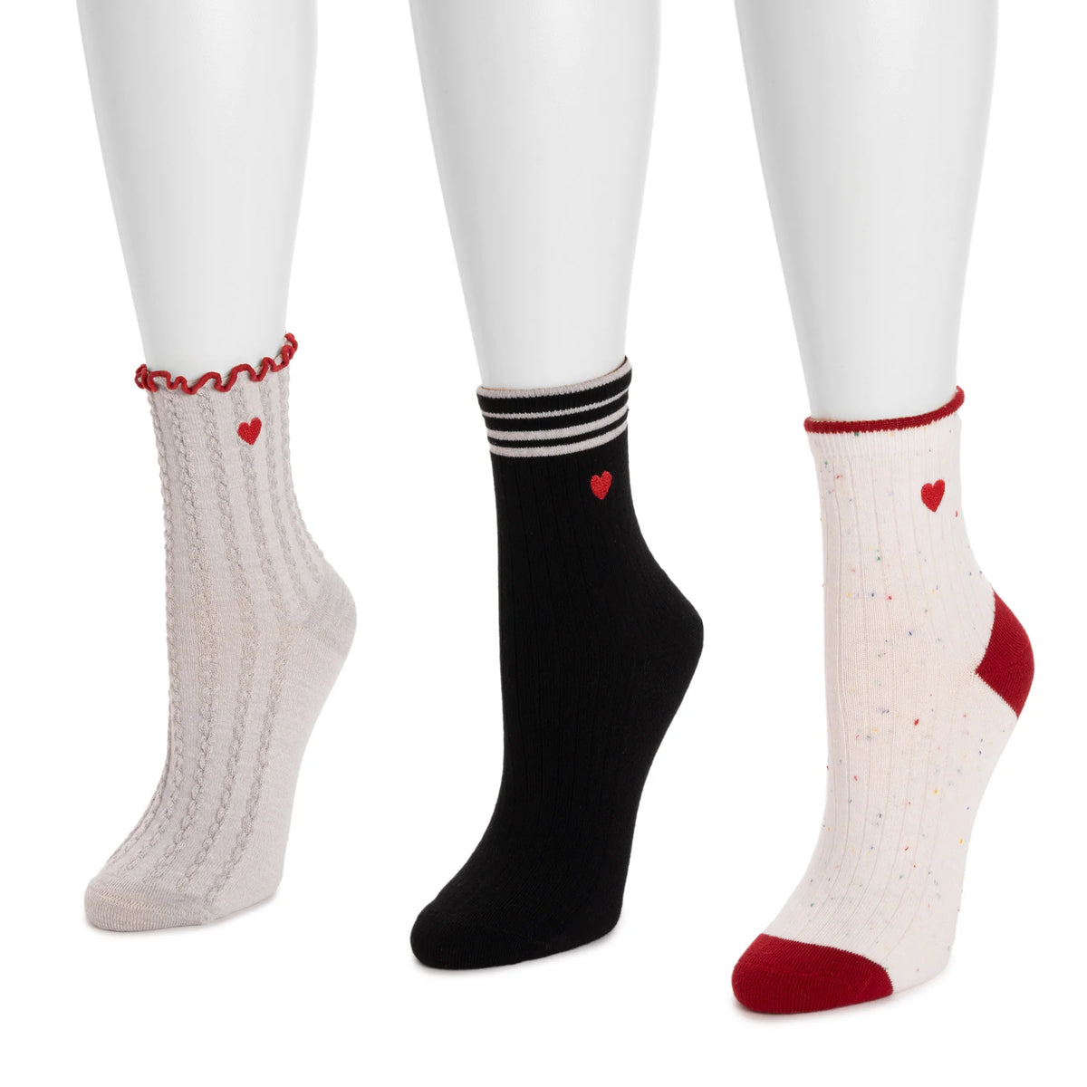Women's Textured Embroidery Crew Sock
