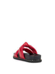 Caralyna Flat Sandal in Poppy