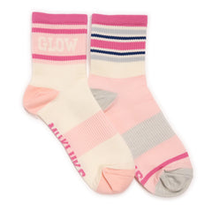 Women's Studio Socks - Quarter Crew Nylon Compression 2 Pack
