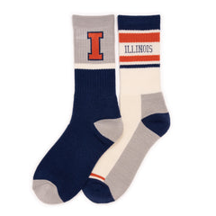 Illinois Fighting Illini GameDay Unisex Crew Socks 2 Pack