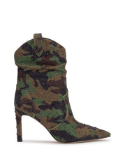 Evgena High Heel Boot in Forest Camo
