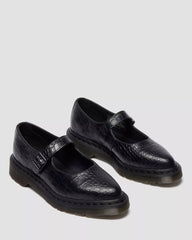 ELPHIE MJ Croc Emboss Leather Shoes