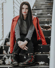 1460 Vonda Floral Leather Lace Up Boots