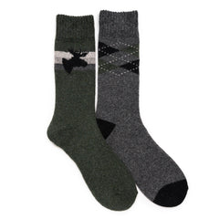 Men's 2 Pair Pack Wool Boot Socks