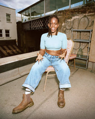 2976 Yellow Stitch Crazy Horse Leather Chelsea Boots