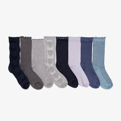 Women's Luxe 8 Pair Pack Whisper Soft Crew Socks