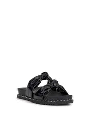 Caralyna Flat Sandal in Black