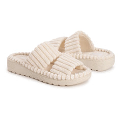 Women's Ribbed Terry Slide Comfort Contour Slipper