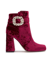 Luminna Block Heeled Bootie in Oxblood