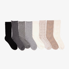 Women's Luxe 8 Pair Pack Whisper Soft Crew Socks