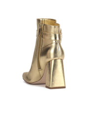 Luminna Block Heeled Bootie in Gold
