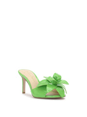 Percia Slip On Heel in Bright Green