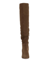 Emetta Over The Knee Boot in Maple