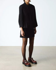 REJENA MARY JANE Croc Emboss Leather Shoes