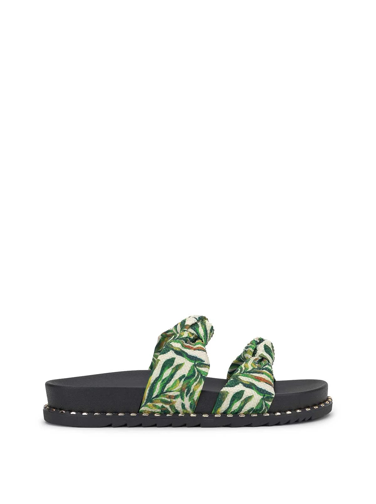 Caralyna Flat Sandal in Green Multi