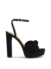 Immie Platform Sandal in Silver Snake