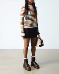 BUZZ 8-EYE Grizzly Leather Lace-Up Boots